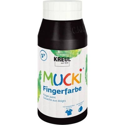 MUCKI Prstové farby 750 ml čierna