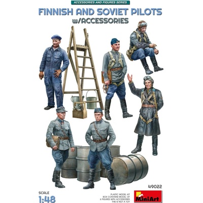 MiniArt Finnish and Soviet Pilots w/Accessories 1:35