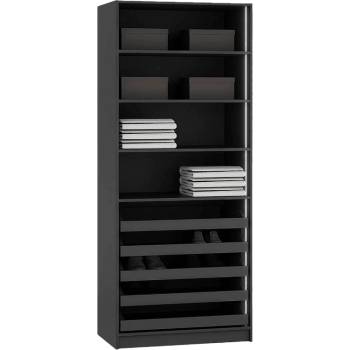 Carmen Двукрилен гардероб с чекмеджета york - графит (3575575)