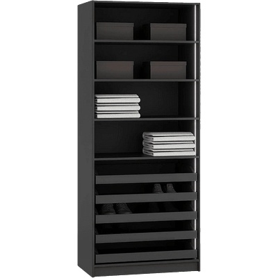 Carmen Двукрилен гардероб с чекмеджета york - графит (3575575)