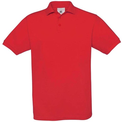 B&C Safran Piqué polo tričko červené