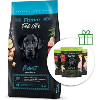 Fitmin FOR LIFE Adult Large Breed 12 kg + 3x Fitmin For Life Rings БЕЗПЛАТНО