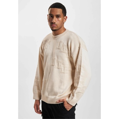DEF Мъжка блуза DEF Knit beige/beigeUB-DFCN146-00208 - Бежов, размер XXL