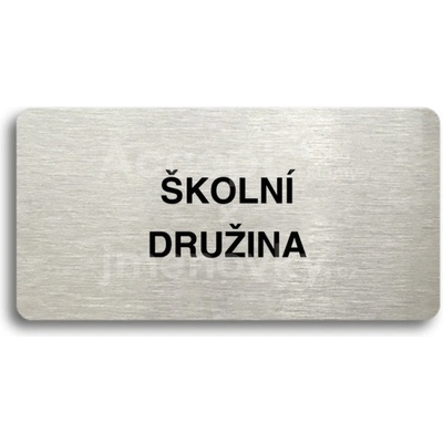 ACCEPT Piktogram ŠKOLNÍ DRUŽINA - zlatá tabulka - černý tisk bez rámečku