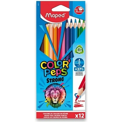 Maped Color'Peps Strong trojhranné pastelky 12 farieb