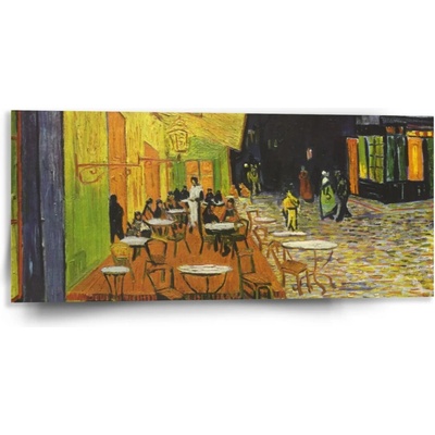 Sablio Obraz Terasa kaviarne v noci - Vincent van Gogh - 110x50 cm