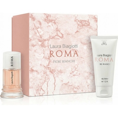 Laura Biagiotti Roma Fiori Bianchi EDT 25 ml + telové mlieko 50 ml pre ženy