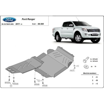 Scut Motor - Румъния Метална кора под двигател ford ranger iii от 2012 (73656)