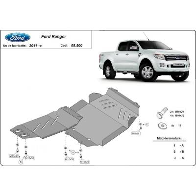 Scut Motor - Румъния Метална кора под двигател ford ranger iii от 2012 (73656)