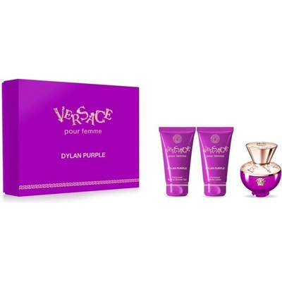 Versace Dylan Purple pour Femme Darčeková sada dámska EDP 50 ml, telové mlieko 50 ml a sprchový gél 50 ml