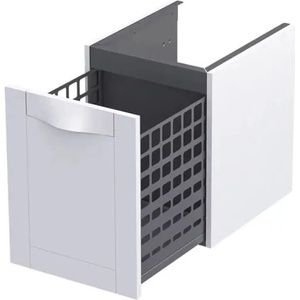 Oristo Среден страничен шкаф матово бял Oristo Skagen 40x50 см чекмедже кош за пране (49-SN1S-40-2)