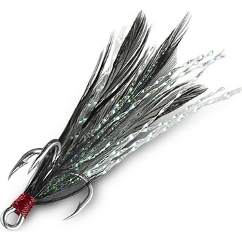 Delphin B!RD Hook TRIPLE černá pírka vel.10 3 ks