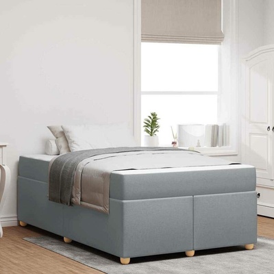 zahrada-XL 3399349 Rám postele s matrací Světle šedá textil
