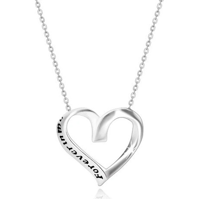 Šperky eshop Stříbrný stuha svinutá do srdíčka Forever in my heart R35.01