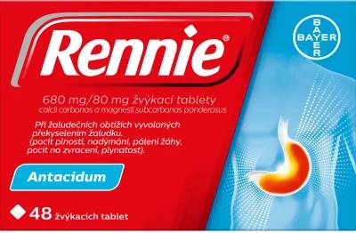 RENNIE POR 680MG/80MG TBL MND 48 od 155 Kč - Heureka.cz