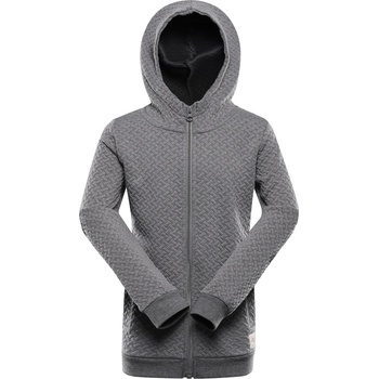 Alpine Pro Детски меланжов суитшърт с качулка ALPINE PRO LELO тъмносиво ALPINE PRO | Kafyav Bezhov | Момчешки | 104/110