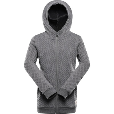 Alpine Pro Детски меланжов суитшърт с качулка ALPINE PRO LELO тъмносиво ALPINE PRO | Kafyav Bezhov | Момчешки | 104/110