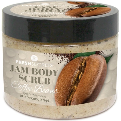 Madis Fresh Secrets JAM Body scrub energizing coffee beans Želé telový peeling kávové zrná 320 ml