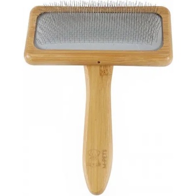 M-PETS BAMBOO Slicker Brush - Четка за фино разресване от 100% естествен бамбук, размер L - 12, 2 x 15, 5 см - Белгия 10119399