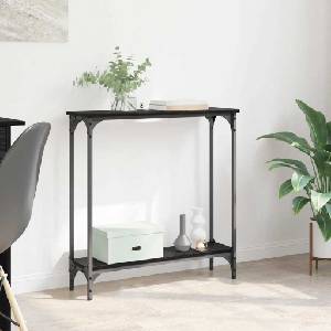 vidaXL Конзолна маса Черния дъб 75 x 22, 5 x 75 см Инженерна дървесина (882195)