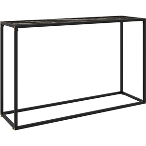 vidaXL Конзолна маса, черна, 120x35x75 cм, закалено стъкло (322818)