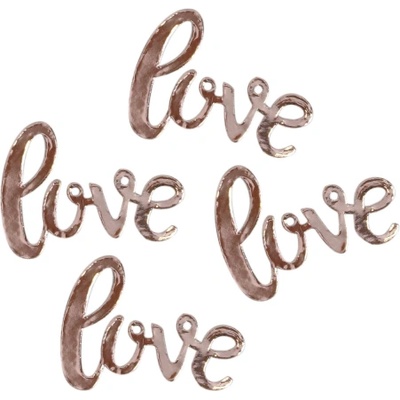 Ginger Ray Конфети - Love розово-златисто 14 г