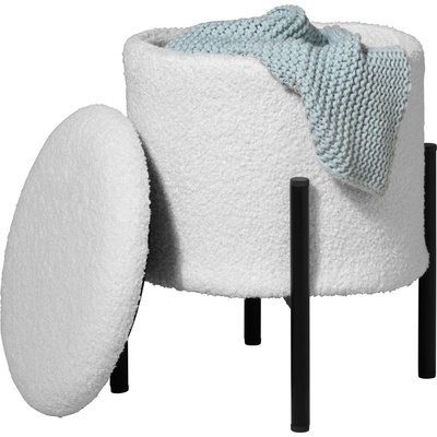Livarno® Taburetka (plyš/kovové nohy) (100408939)