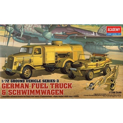 Academy German Fuel Truck & Schwimmwagen 1:72