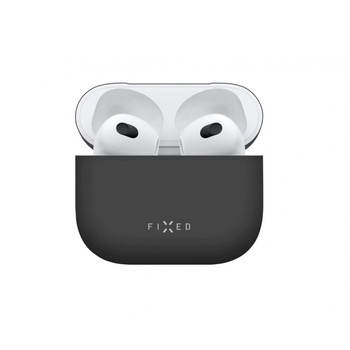 FIXED Калъф FIXED Silky съвместим с Apple Airpods, Ултратънък, Силиконов, Черен (FIXSIL-816-BK) (FIXSIL-816-BK)