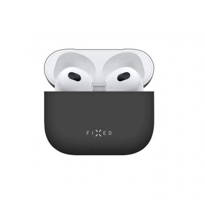 FIXED Калъф FIXED Silky съвместим с Apple Airpods, Ултратънък, Силиконов, Черен (FIXSIL-816-BK) (FIXSIL-816-BK)