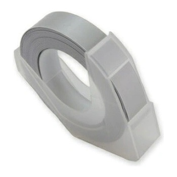 Pro Dymo Dymo Omega, 9mm x 3m, бял печат / сребърен фон, съвместима лента (5238-10)