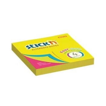 STICKN-HOPAX Samolepiaci bloček 76x76mm mix neónových farieb
