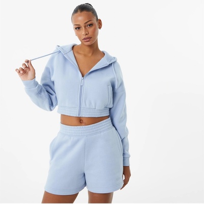 USA Pro Суичър USA Pro x Sophie Habboo Fleece Cropped Zip Hoodie - Brunera Blue