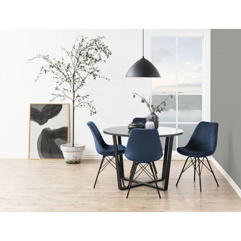 Design Scandinavia Eris samet modrá 2 ks