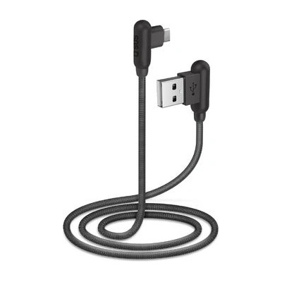 SBS TECABLE90TCK s kovovými konektormi 90° USB - USB-C, 1m, černý