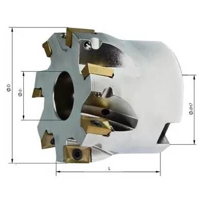 Hlava pro rohovou frézu 90° Z8 vnitřní chlazení D63mm pro APKT10