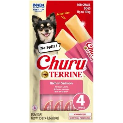 Dog Churu Terrine - Лакомство за кучета, фин крем със Сьомга, 4 броя х 15 грама, Япония EUD527
