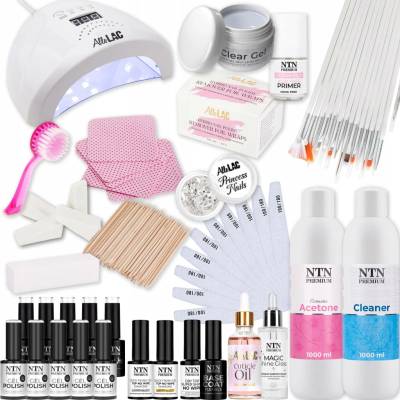 Startovací sada pro hybridní manikúru, hybridní lak, LED/UV lampa + příslušenství 30v1