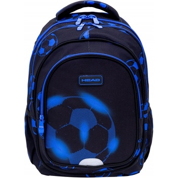 HEAD Ученическа раница, Head, Неонов син футбол, AB300, 42 х 30 х 19 см