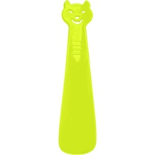 Obouvací lžíce Buble plastová 18 cm kočka žlutá neon