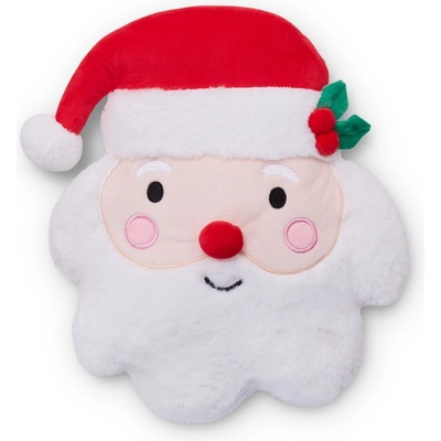 Catherine Lansfield Плюшена декоративна възглавница с коледен мотив 38x32 cm Christmas Santa - Catherine Lansfield (BD/59052/W/3DCU/WH)