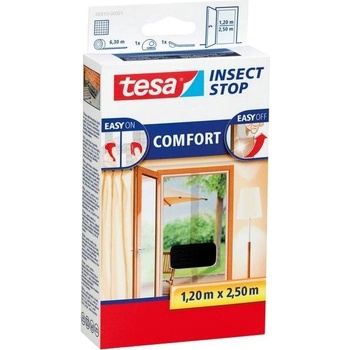 Tesa Insect Stop sieť proti hmyzu COMFORT do dverí antracitová 2× 0,65 × 2,5 m, 55910-00021-00