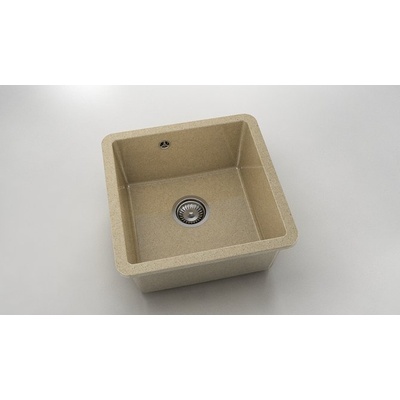 FAT Мивка за долно вграждане Vanguard 222, Granicite, 809 Latte, с включен сифон