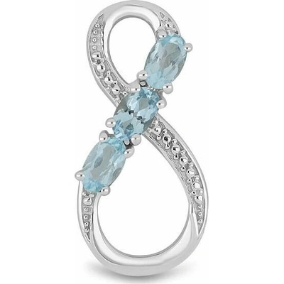 Nefertitis Přívěsek stříbrný s broušenými Blue Sky topazy 015924 BT NF45029