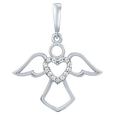 SILVEGO Strieborný prívesok anjel Liana s Brilliance Zirconia PRGPK0813PS