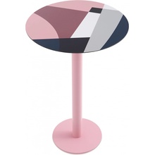 Diabla abstrakt Mona column leg bar table pink