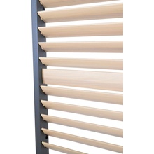 Rojaplast PANEL ZASTÍNĚNÍ WOOD, SKLÁPĚCÍ LAMELY, HORIZONTÁLNÍ 1,3 m pro bioklimatickou pergolu