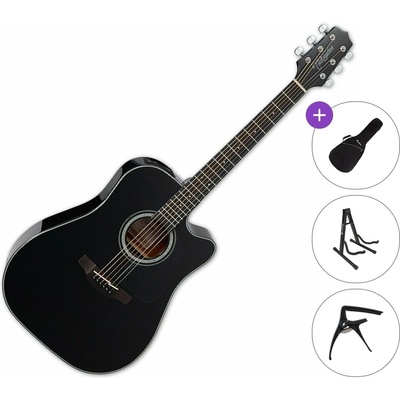 Takamine GD30CE Standard SET Black Електро-акустична китара Дреднаут