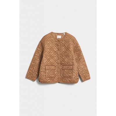 Gant Monogram Quilted Liner Jacket Cocoa Brown