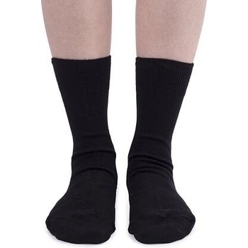 Vlnka bavlnené ponožky s voľným lemom čierne